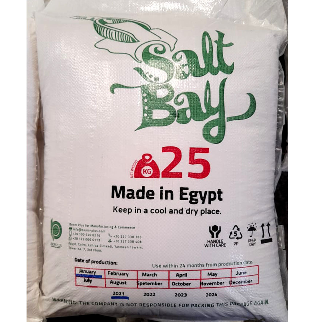 Salt Bay 25 Kg Brand | White Cooking Salt wholesale high quality best prices from Egypt ready to Export