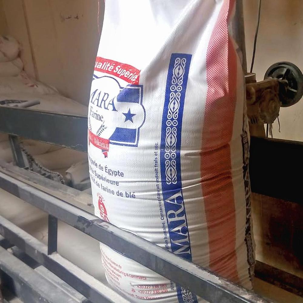 Wheat Flour 50 kg t55 Mara Farine harina de trigo made in Egypt Atta Chakki ISO 9001 certified