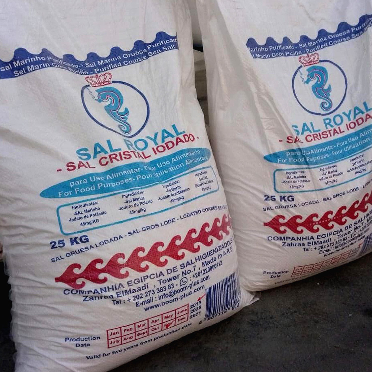 Purified Salt 25 kg Sal Royal Brand Refined Industrial Salt Laminated package best salt price Low price