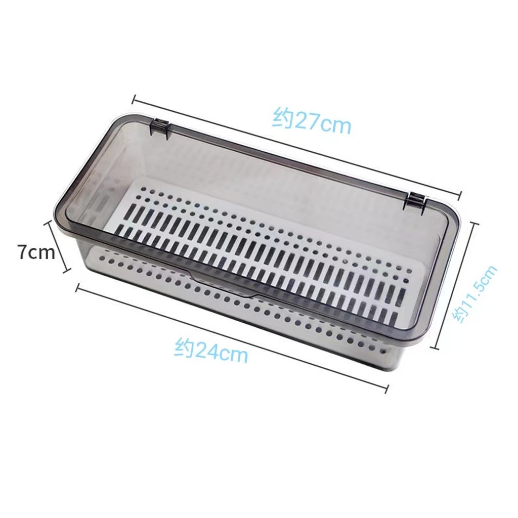 New Top seller Home accessories Kitchen Drawer Organizer with Lid and Drainer Kitchen Cutlery Tray Utensil Storage Container