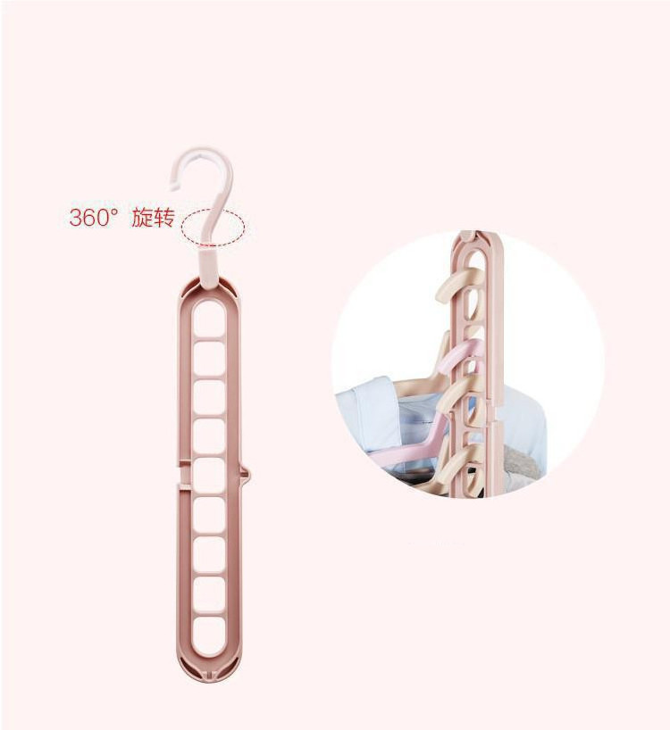 New top seller Tik Tok PP Foldable  Multifunction Space Saving Clothes Magic Hanger