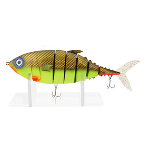 Multi Jointed 3D Fishing Lure Eyes Carved 3D Grain 15.75in/2.26lb MJ1 Crankbaits for Bass Trout Lures Fishing Baits Lure