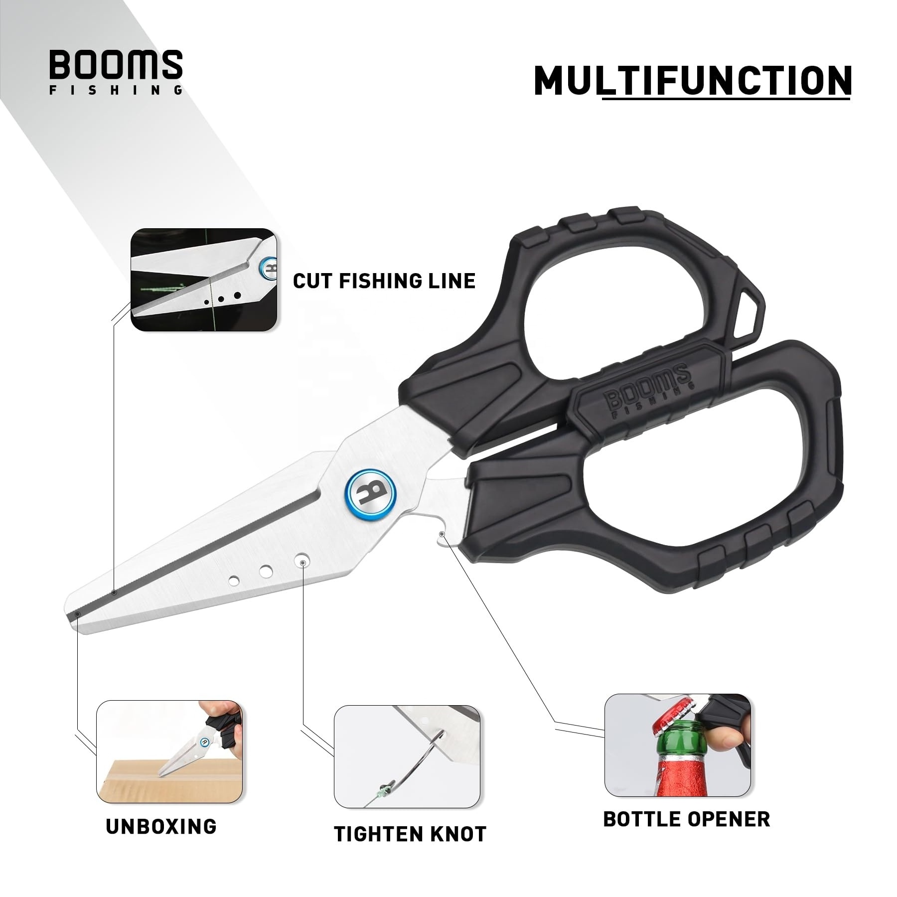 2 Colors Stainless Steel 6.1inch Black Fishing Line Cutter Scissors Saltwater Freshwater With Non-Slip Grip