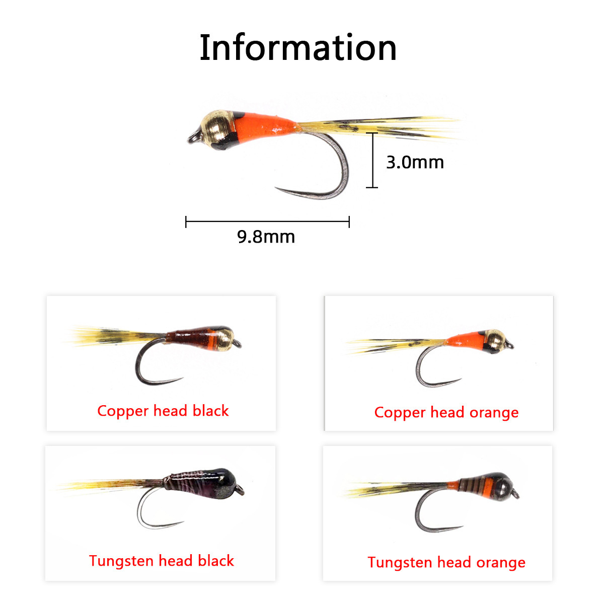 Brass Bead Head Epoxy Perdigon Nymphs Barbless Fly Pheasant Tail Fast Sinking Euro Nymph Fly Trout WY200 Fishing Lures Baits