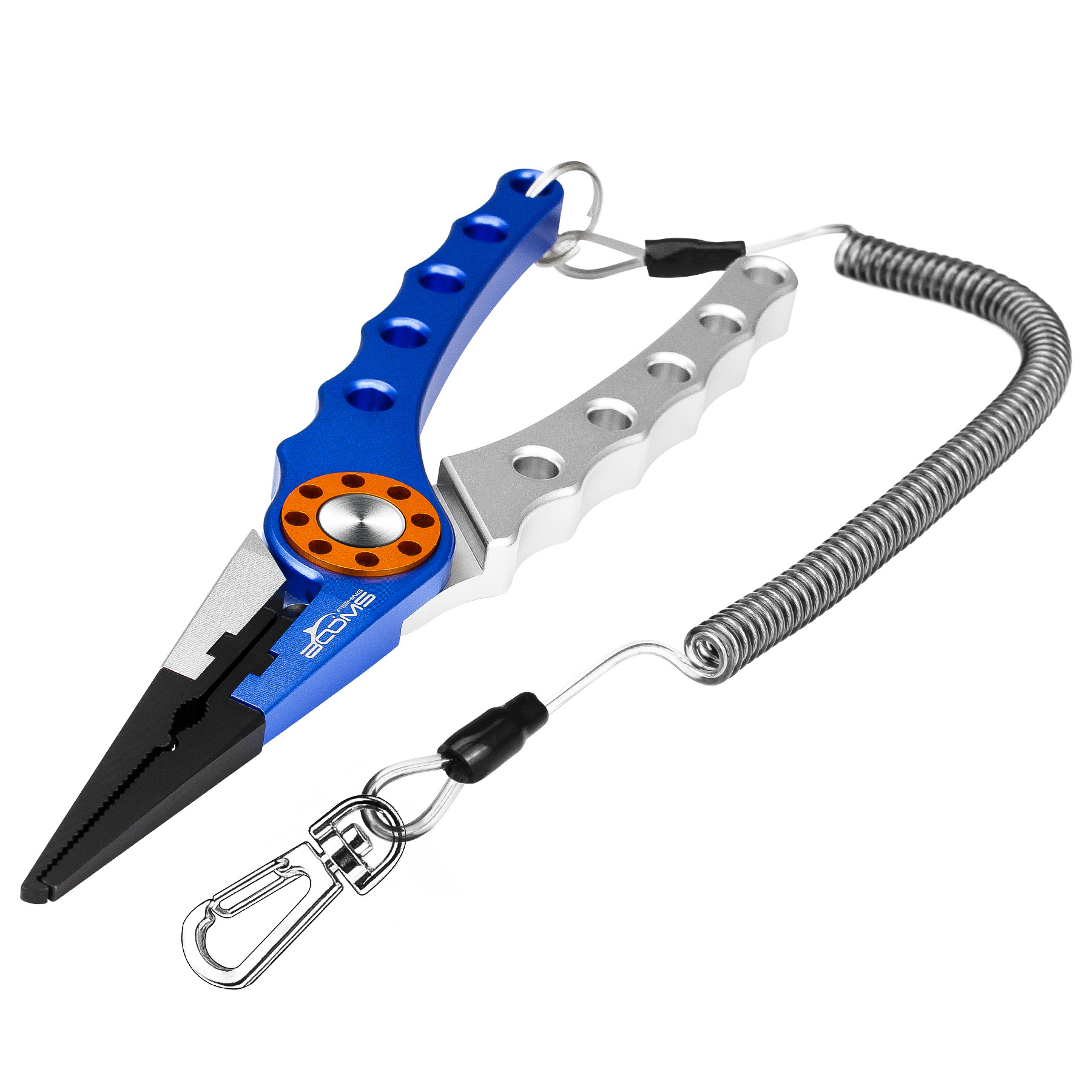 Booms Fishing Lightweight Fish Plier Pliars Aluminum 20cm 0.22g Crimping Saltwater Line Cutting Fishing Pliers