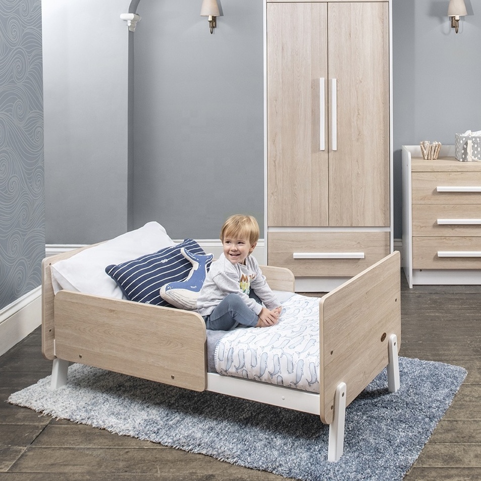 Boori EN 716 Nursery Furniture Wooden Baby Cot and Bed wtih Wardrobe Clothes Organizer And Chest Of Drawers