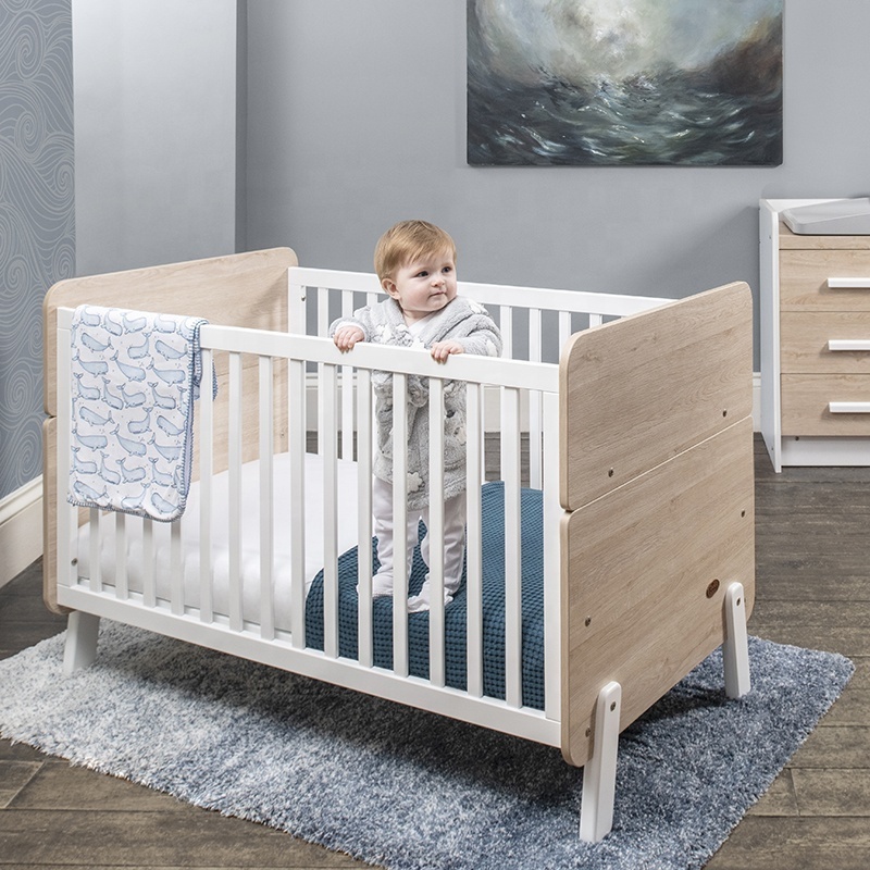 Boori EN 716 Nursery Furniture Wooden Baby Cot and Bed wtih Wardrobe Clothes Organizer And Chest Of Drawers