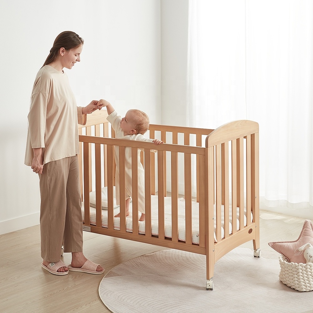 Only B2B Boori Wooden Nursery Furniture Height Adjustable Baby Cot Bed Wood For New Born