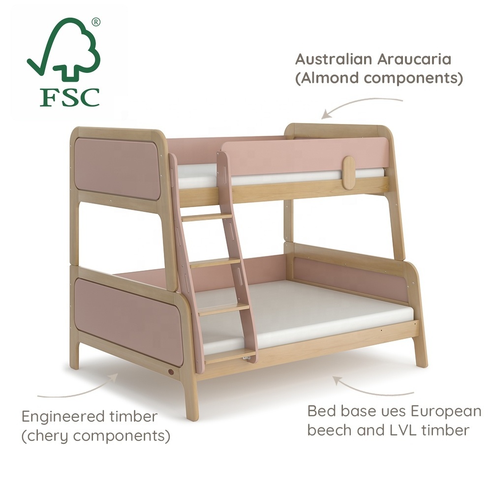 Only B2B Boori Modern China Wooden Kids Furniture Full Size Double Children Large Bunk Beds With Stairs