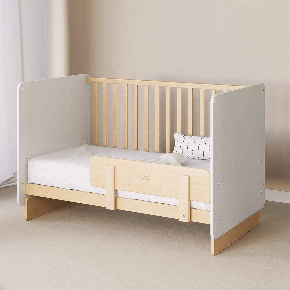 Only B2B Boori EN 716 Standards Modern Convertible Wooden Nursery Baby Cot Bed Crib For Baby Bedroom Furniture