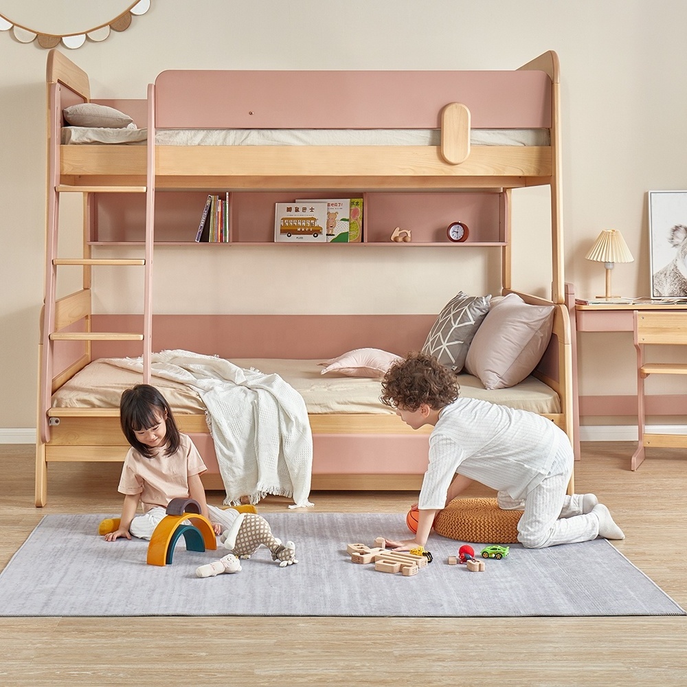 Only B2B Boori Modern China Wooden Kids Furniture Full Size Double Children Large Bunk Beds With Stairs