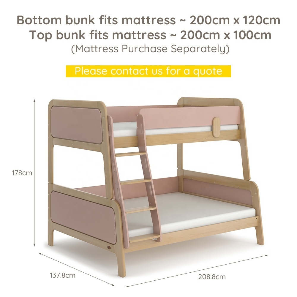 Only B2B Boori Modern China Wooden Kids Furniture Full Size Double Children Large Bunk Beds With Stairs