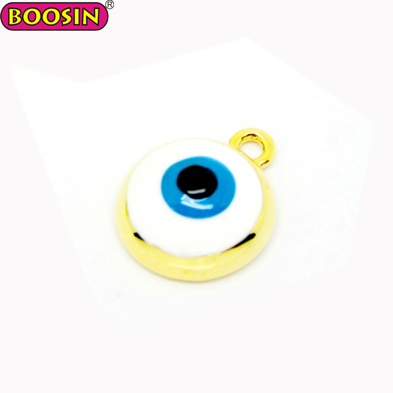 Turkish evil eye pendant accessories evil eye enamel charms jewelry for bracelet