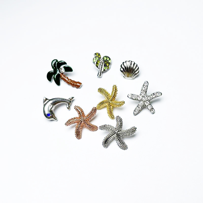 Factory Wholesale Flip Flops Charms Accessories Removable Flower Shoe Stud Decorations