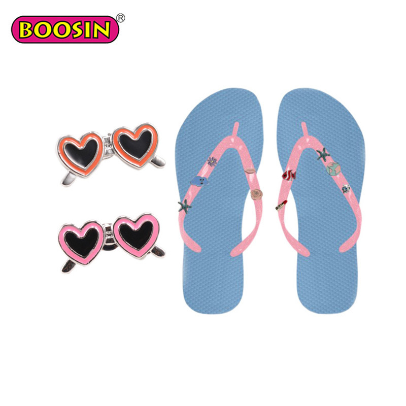 Hot Sell Sandals Flip Flop Accessories, Crystal letter Stud Charms For Flip Flop Decoration