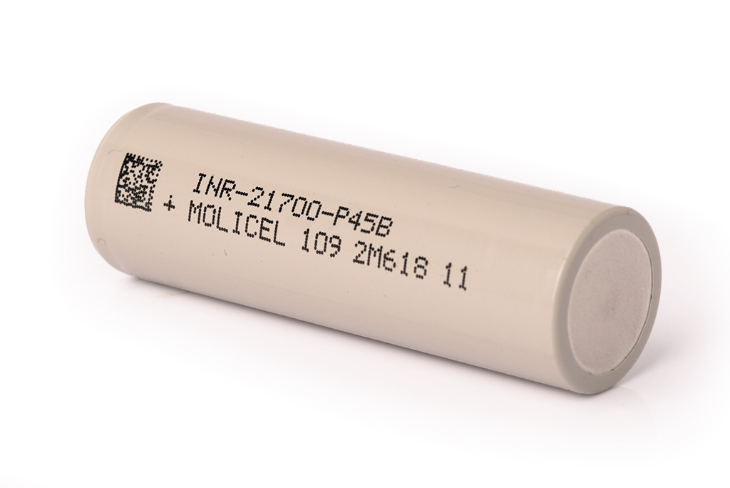 MOLICEL 100% Original High Capacity  INR21700 P45B 4500mAh 45A High Discharge Rechargeable Battery Made in taiwan