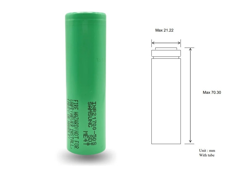 SAM Original INR21700 50S 3.7v 5000mAh Lithium ion Battery 45A High Drain Flashlight Battery For SAMSUNG 21700 50s