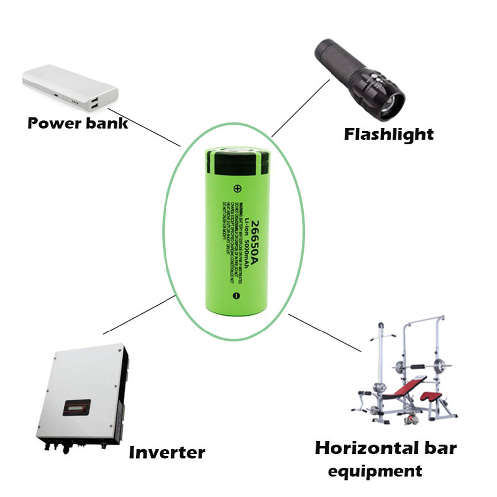 High Quality Cylindrical Lifepo4 3.2v 26650 5000mAh 3.7v 26650A 5000mAh Rechargeable Lithium Battery For panasoni