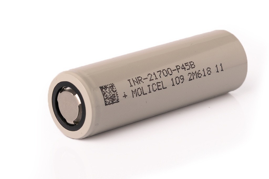 MOLICEL 100% Original High Capacity  INR21700 P45B 4500mAh 45A High Discharge Rechargeable Battery Made in taiwan