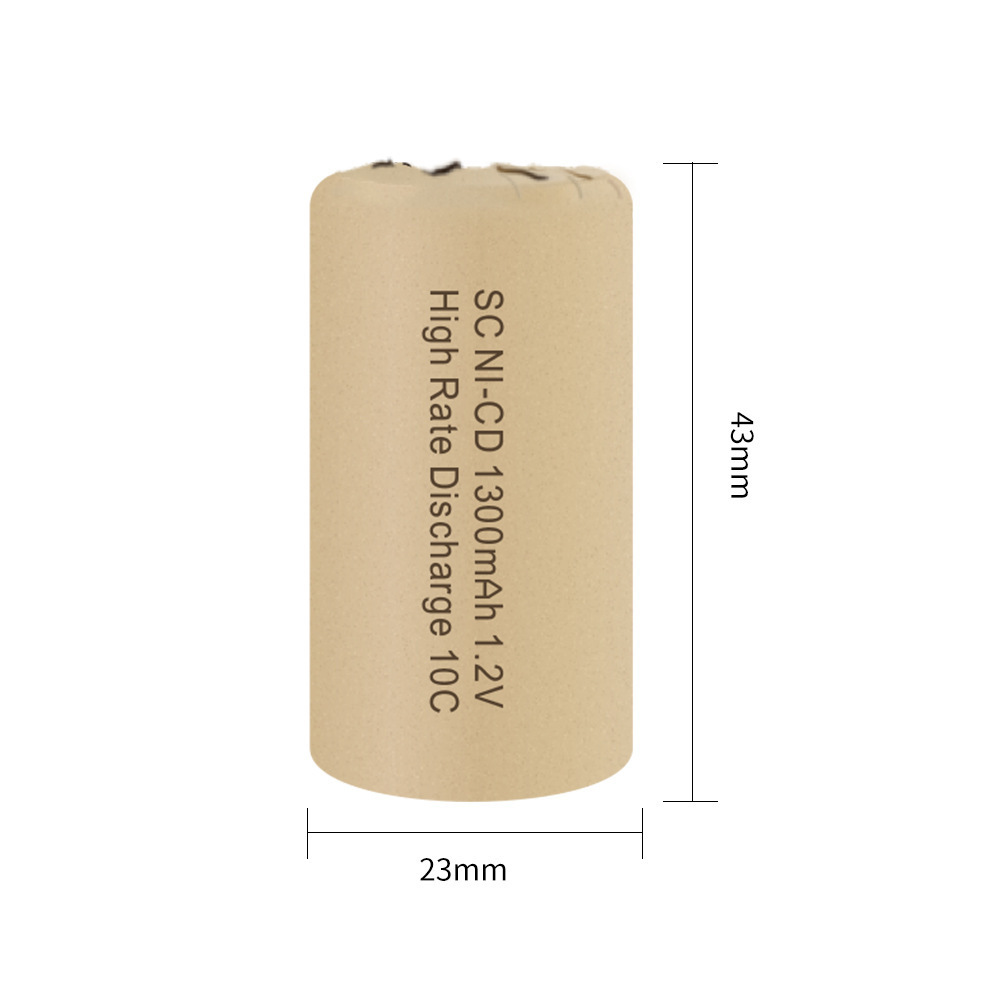 High Quality Rechargeable NiCD Battery 1500mah Ni-cd Sub C SC 1700mAh 1.2V NI CD SC1700mAh Battery For Flashlight Solar Cells