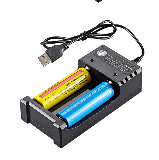 Smart USB Charger For 3.7V Li ion 14500 16340 16650 14650 With BMAX Brand DC 4.2V Dual Battery Charger