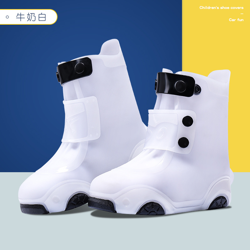 New Style  Waterproof Anti slip reusable overshoes rain boot children silicone rubber shoe cover