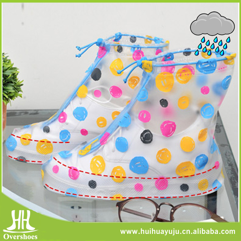 Hot Sale Ladies Fashion Disposable  Pvc Waterproof Rain Anti Slip Shoe Cover durable pvc rain boot