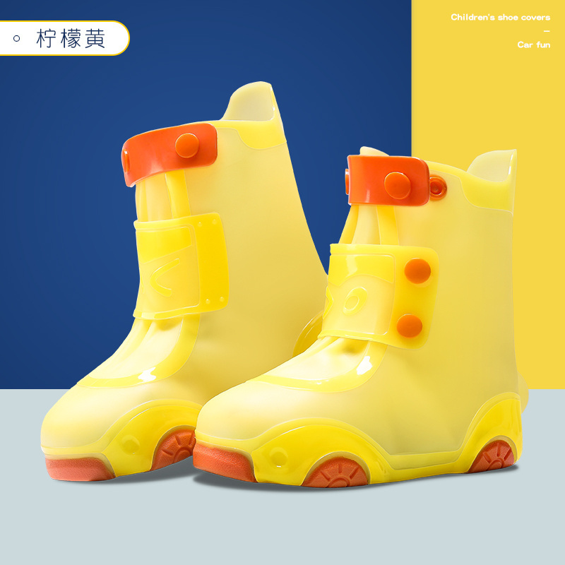 New Style  Waterproof Anti slip reusable overshoes rain boot children silicone rubber shoe cover