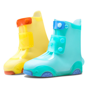 New Style  Waterproof Anti slip reusable overshoes rain boot children silicone rubber shoe cover