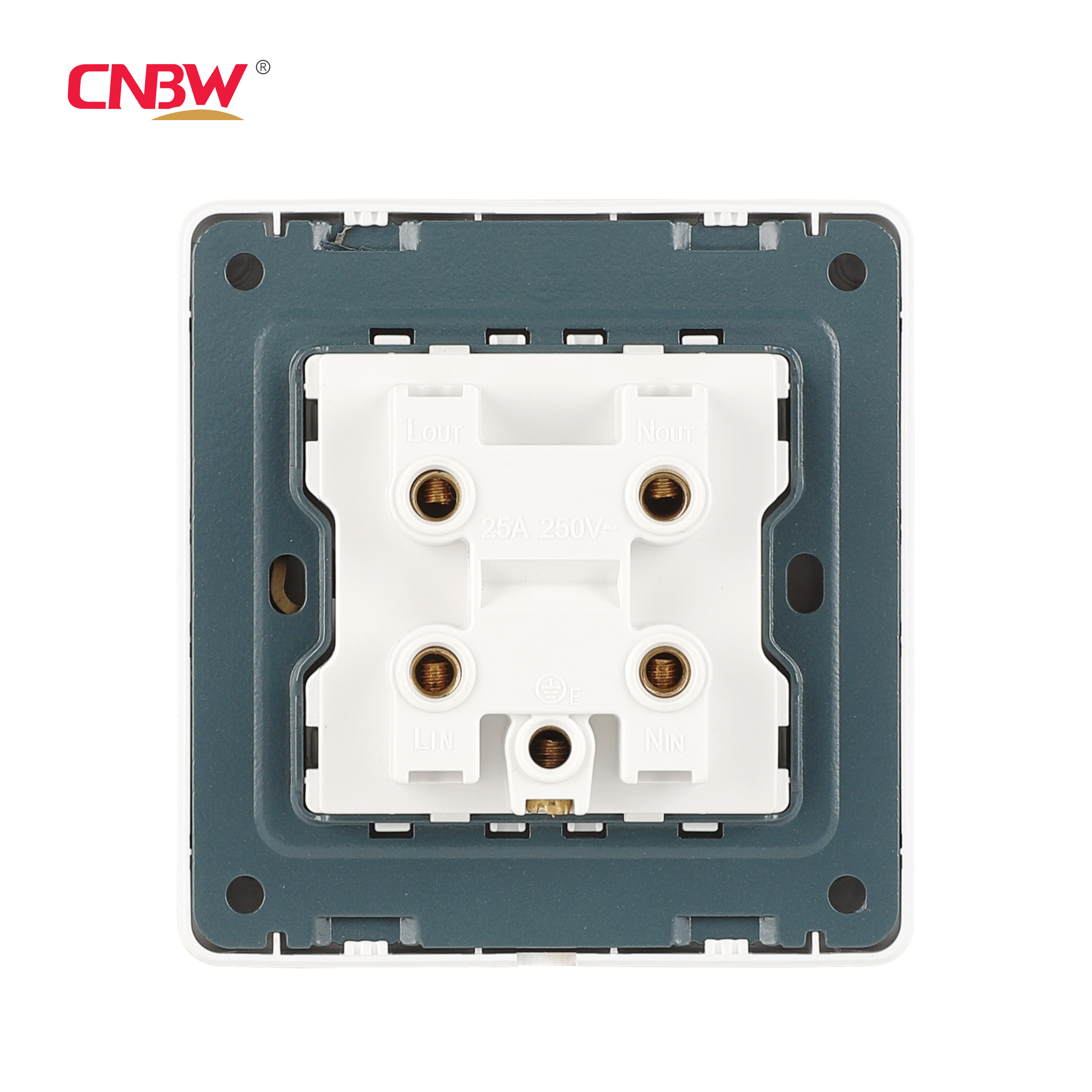 factory high quality Home Electrical Striped panel 25A Wall air conditioner switch with neon DP switch