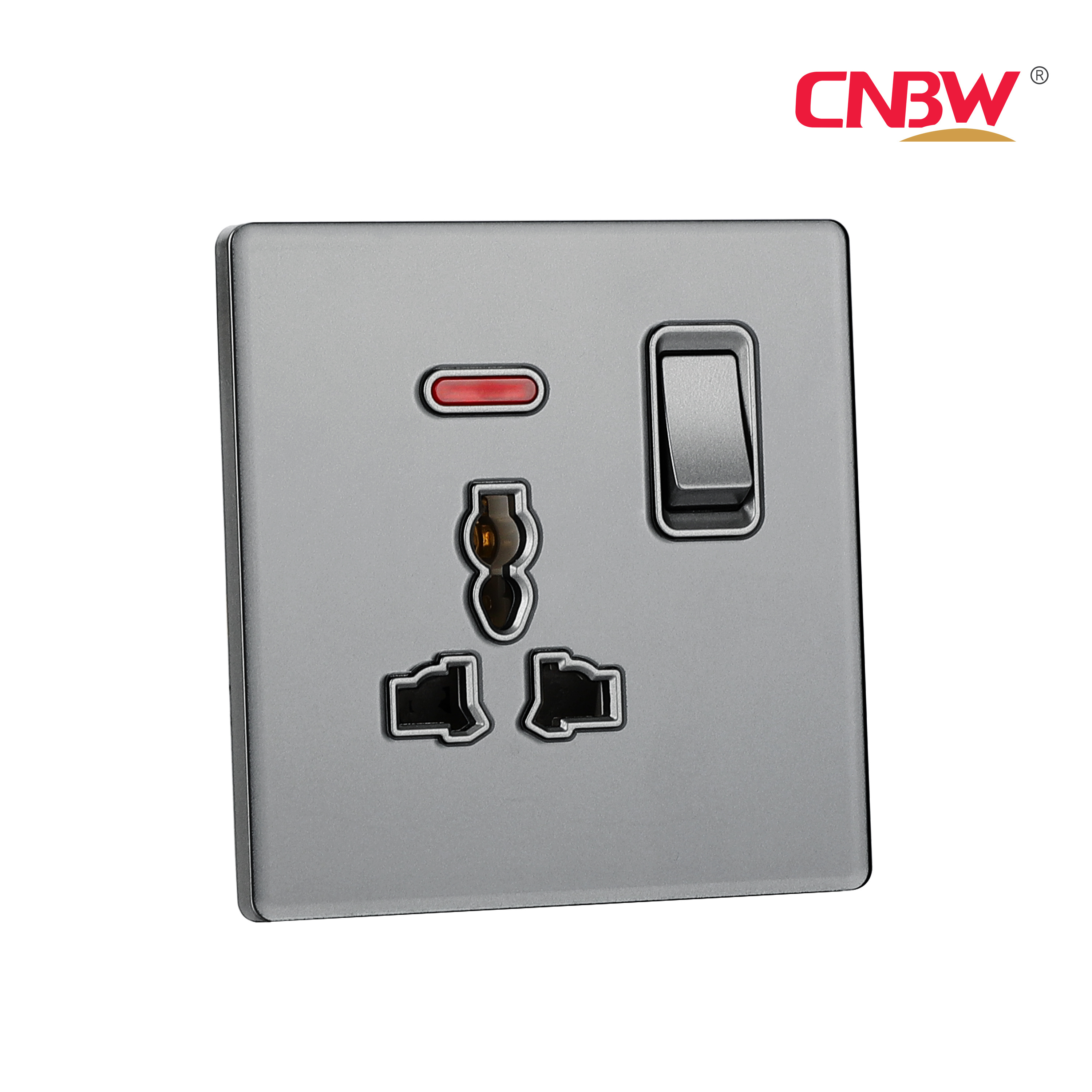 220v-250v UK Wall Tempered Glass Panel 13A-16A Electronic Universal Switch Socket OEM/ODM for Wall Switches