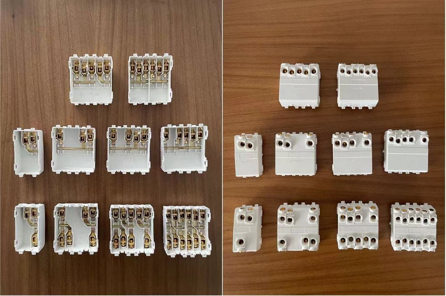 16A PC ODM/OEM Wall switch full frame design, white, black, gray, gold big button 220V-250V electric light gang switch