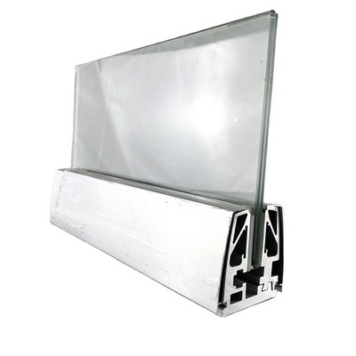 Base fixed aluminum U channel profile for glass railing system