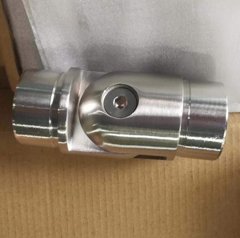 Stainless steel adjustable movable 40 mm 42mm tube connector for 0-180 degree pipe connection