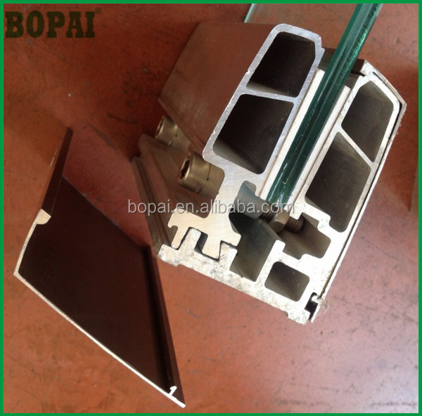 Base fixed aluminum U channel profile for glass railing system