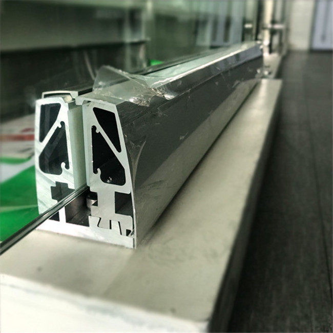 Base fixed aluminum U channel profile for glass railing system