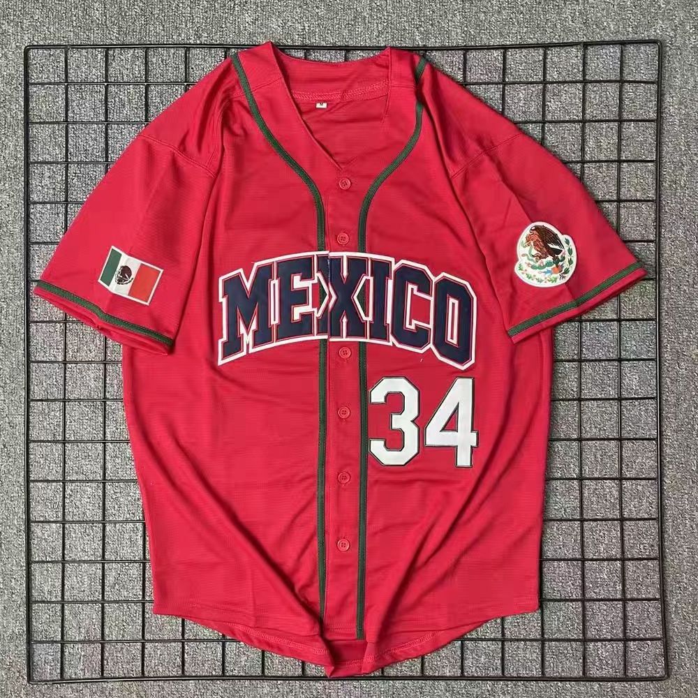 custom 3D printing embroidery baseball T-shirt baseball uniform men ohtani china blank mexico two button baseball jersey