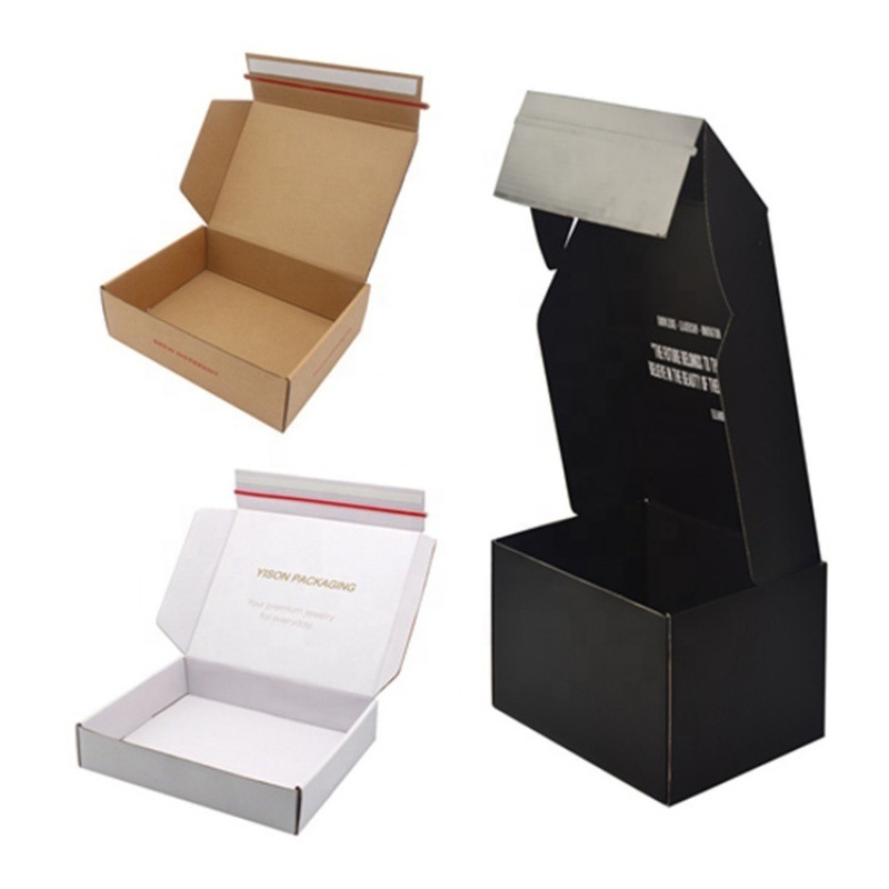 Tailored Carton Self Seal Postal Boxes Custom Cardboard Shoe zippo Box Mailer Printed Packaging Work Packing from Home