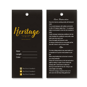 Custom Brand Logo Print Labels And Tags For Hair Bundle Wraps And Hangtags Hang Tags and Hair Bundle Wraps