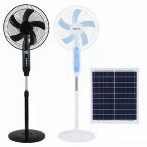 Cooling rechargeable solar fan solar stand fan solar table fan with bulb smart control for home use with solar panel