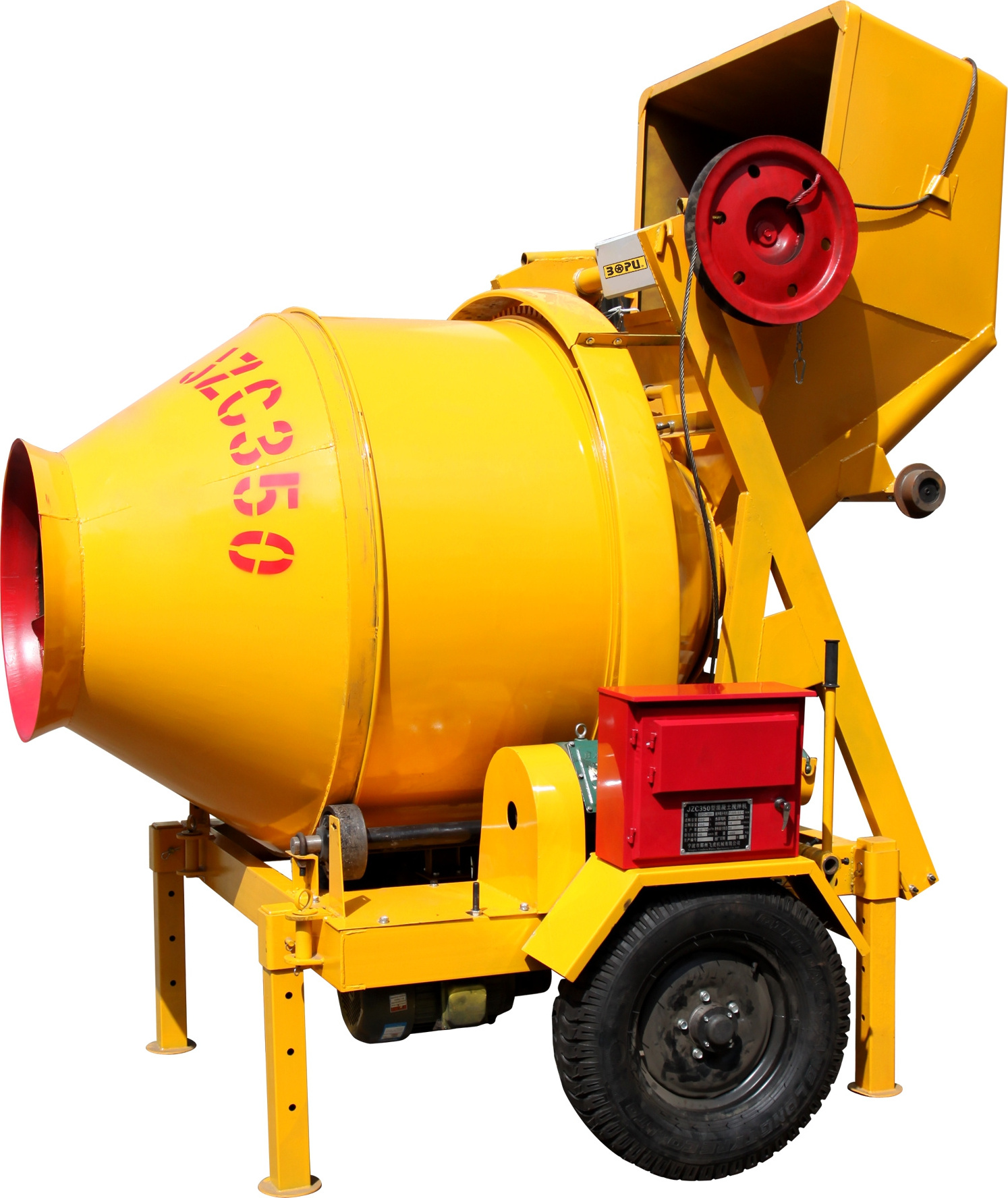 Portable Cement Concrete Mixer Machine Diesel Manual Rotating Small Mobile Self Loading Concrete Mixer With Lift