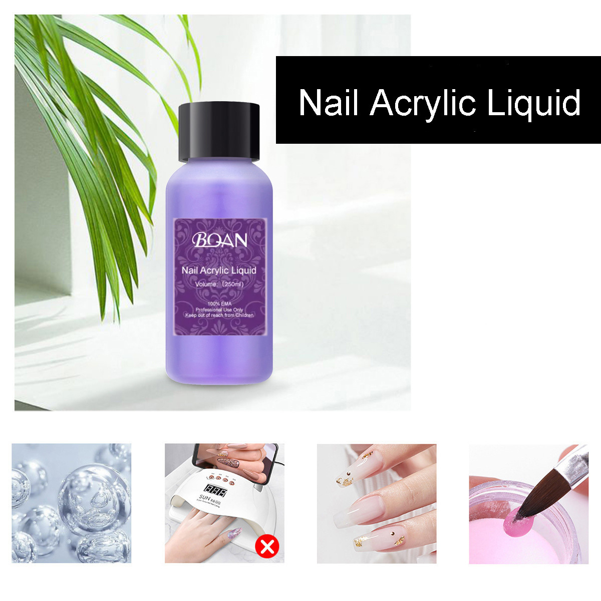 BQAN Hot Sale 250ml EMA MMA Monomer Liquid Acrylic Resin Price Liquid Acrylic Letter Machine Uv Curing Acrylic Liquid For Nails