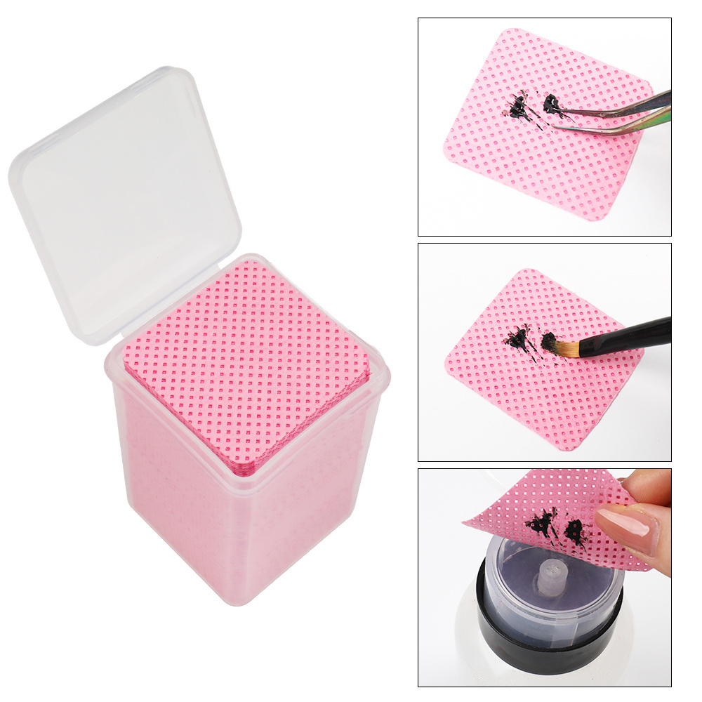 wholesales 8 colors box pink gel remove pads Nail Gel Polish Remover Pads non lint free Nail Wipes for nails