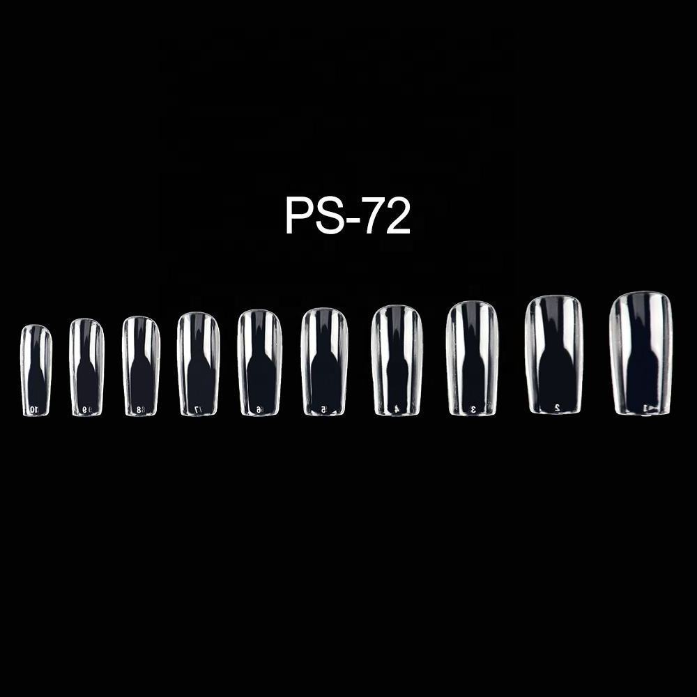 Private Label Fingernails UV Nail Gel False Nails Square Ballerina Artificial Tips Full Cover Acrylic Coffin Nail Tips Soft Gel