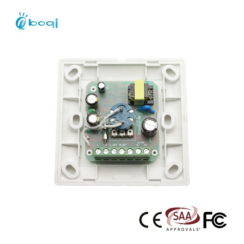 boqi 220V 0-10v LED light dimmer Button Rotary Dimmer Switch