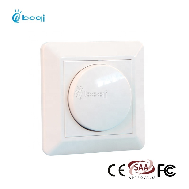 Boqi 220V Rotary LED Dimmer Switch Enhanced EU Standard Triac Trailing Edge