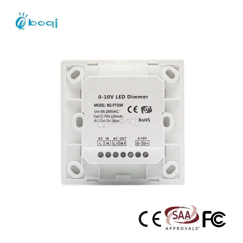 boqi 220V 0-10v LED light dimmer Button Rotary Dimmer Switch