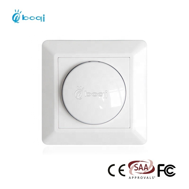 Boqi 220V Rotary LED Dimmer Switch Enhanced EU Standard Triac Trailing Edge