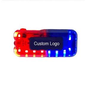 Custom Logo PC Rechargeable Waterproof Outdoor Night Patrol Sheriff's Warning Flashing Shoulder Light