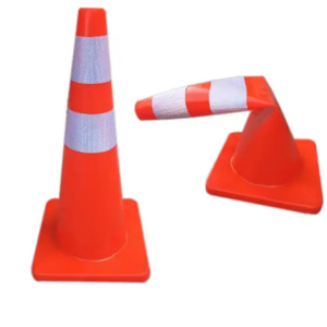 Cheap Wholesale Orange Red Soft Reflective Traffic Cone Road Barricade Safety Cone